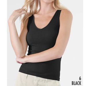 Nikibiki Soft Ribbed Reversible Tank Top | One Size | Black